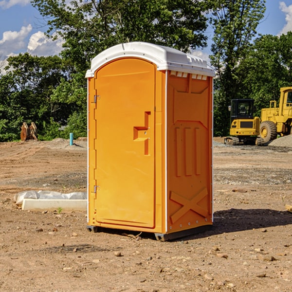 how often are the portable restrooms cleaned and serviced during a rental period in East Machias